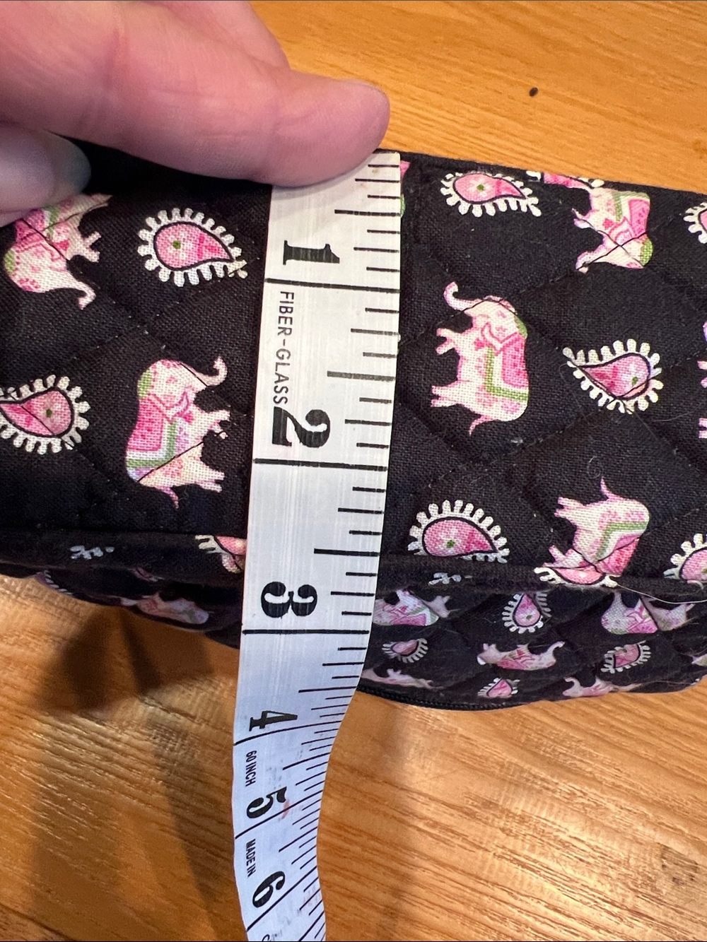 VERA BRADLEY Amy Small Cross Body PINK ELEPHANTS Rare, Retired - Picture 7 of 7